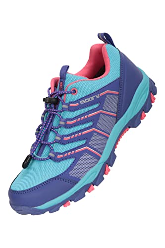 Mountain Warehouse Bolt Active wasserdichte Kinderschuhe - regenfeste IsoDry Sneaker mit Mesh-Obermaterial, Eva-Polsterung, für Jungen und Mädchen - ideal zum Wandern Intensiv Blau 28 von Mountain Warehouse