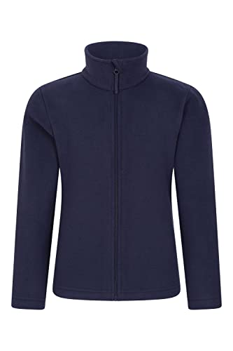 Mountain Warehouse Camber II Fleecejacke für Kinder - Bequemes, leichtes Sweatshirt, Durchgehender Reißverschluss und Anti-Pill-Effekt, für Jungen und Mädchen Dunkelblau 5-6 Jahre von Mountain Warehouse