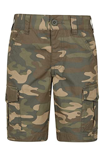 Mountain Warehouse Cargoshorts für Kinder - Kurze Hose aus 100% Baumwolle, Verstellbarer Bund, weiche Herbst Wintershorts, pflegeleicht - Für Camping, Reisen Beige 3-4 Jahre von Mountain Warehouse