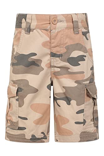 Mountain Warehouse Cargoshorts für Kinder - Kurze Hose aus 100% Baumwolle, Verstellbarer Bund, weiche Herbst Wintershorts, pflegeleicht - Für Camping, Reisen Camouflage 11-12 Jahre von Mountain Warehouse