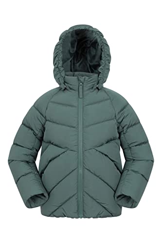 Mountain Warehouse Chill Steppjacke für Kinder - wasserabweisende Jacke mit Vordertaschen und Mikrofaserisolierung, für Jungen und Mädchen - ideal für Outdoor Khaki 11-12 Jahre von Mountain Warehouse