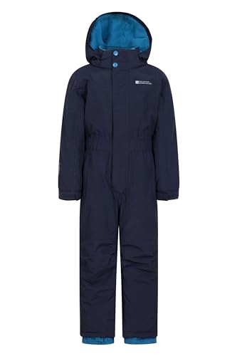 Mountain Warehouse Cloud Kinder Schneeanzug - Wasserdichter, einteiliger Winteroverall mit verschweißten Nähten & Fleece-Futter für Mädchen und Jungen Marine Kinder 98 DE (2-3 Jahre) von Mountain Warehouse