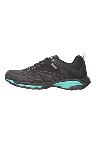 Mountain Warehouse Collie wasserdichte Damen-Schuhe - leichte, atmungsaktive Wanderschuhe, Laufschuhe und Sportschuhe oder als Überschuhe fürs Fahrrad bei Regen Schwarz 42 EU von Mountain Warehouse