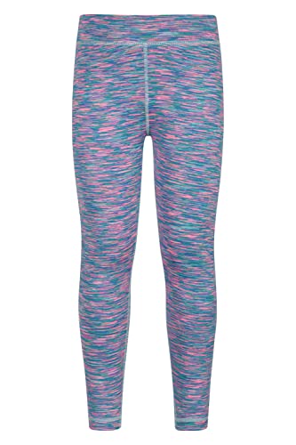 Mountain Warehouse Cosmo Leggings Für Mädchen - Feuchtigkeitsregulierende Hose, Kinderhose, Dehnbare Jeggings, meliertes Design - Für Reisen, Wandern, Herbst Blau 9-10 Jahre von Mountain Warehouse