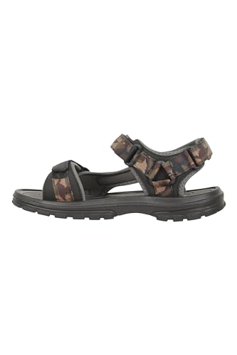 Mountain Warehouse Crete Sandalen für Herren - Strapazierfähig, robust, griffige Laufsohle, gepolstertes Fußbett, Neoprenfutter, Klettverschluss - Für Reisen im Herbst Camouflage 45 von Mountain Warehouse