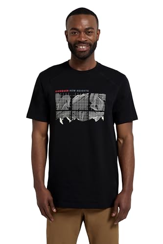 Mountain Warehouse Discover Bio-Baumwoll Herren T-Shirt Schwarz Jet M von Mountain Warehouse