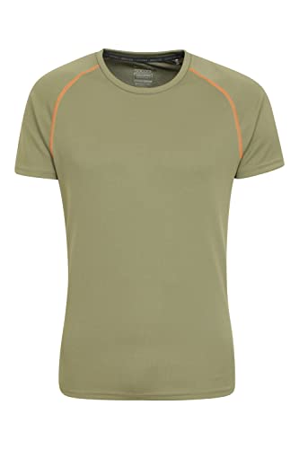 Mountain Warehouse Endurance Isocool SS Herren Multifunktions-Shirt - atmungsaktives Herren-T-Shirt zum Laufen, Joggen, Radfahren, Wandern und für Outdoor Hellkhaki 4XL von Mountain Warehouse