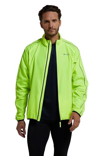 Mountain Warehouse Force Wasserabweisende Laufjacke für Herren - Unisex-Regenjacke, Regenmantel mit Mesh-Einsätzen - zum Laufen, Radfahren Gelb 3XL von Mountain Warehouse