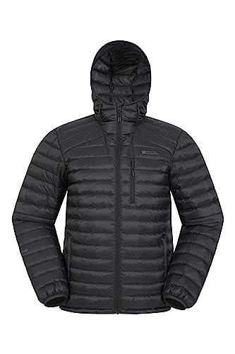 Mountain Warehouse Henry II Daunen-Steppweste für Herren - Leicht, wasserfest, Perfekt für Winter Schwarz Jet XXL von Mountain Warehouse