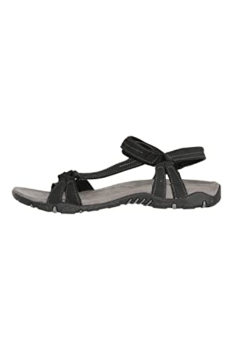 Mountain Warehouse Kokomo Freizeitsandalen für Damen - Damenschuhe aus Nubukleder, Strandschuhe, Sommersandalen mit strapazierfähiger Laufsohle - Zum Reisen, Wandern Schwarz 40 EU von Mountain Warehouse