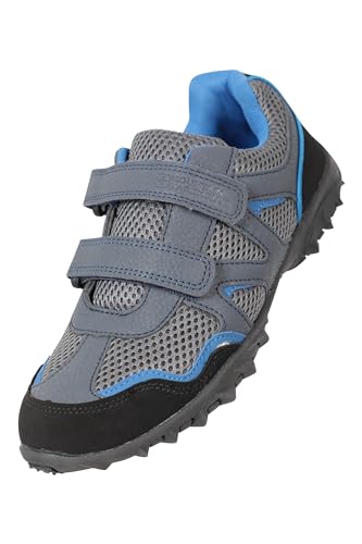 Mountain Warehouse Mars Abriebfeste Schuhe für Kinder - Leichte Wanderschuhe, Bequeme Schuhe, Wanderschuhe mit Klettverschlüssen Marineblau 29 von Mountain Warehouse