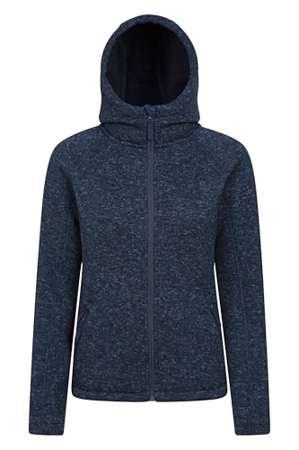 Mountain Warehouse Nevis Fleecejacke für Damen - Leichte, Warme Damen-Fleecejacke mit Reißverschluss und Taschen, atmungsaktives Winter Oberteil, kompakt - Für Outdoor Marineblau 46 von Mountain Warehouse