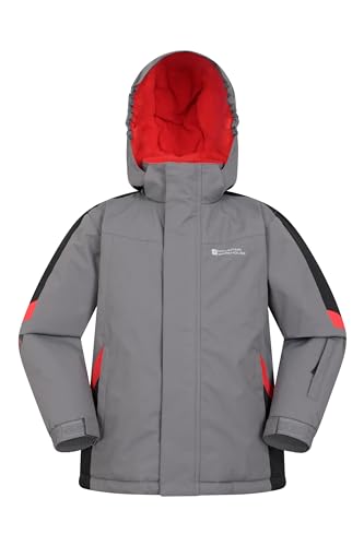 Mountain Warehouse Raptor warme Winterjacke für Kinder - wasserdichter Parka für Jungen und Mädchen, für extreme Kälte und Schnee, Ski-Jacke mit Taschen, Alpin-Jacke Dunkelgrau 3-4 Jahre von Mountain Warehouse