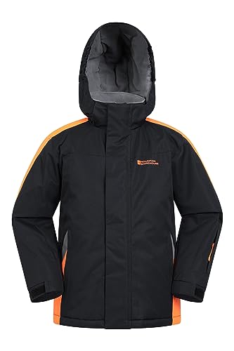 Mountain Warehouse Raptor warme Winterjacke für Kinder - wasserdichter Parka für Jungen und Mädchen, für extreme Kälte und Schnee, Ski-Jacke mit Taschen, Alpin-Jacke Schwarz 3-4 Jahre von Mountain Warehouse