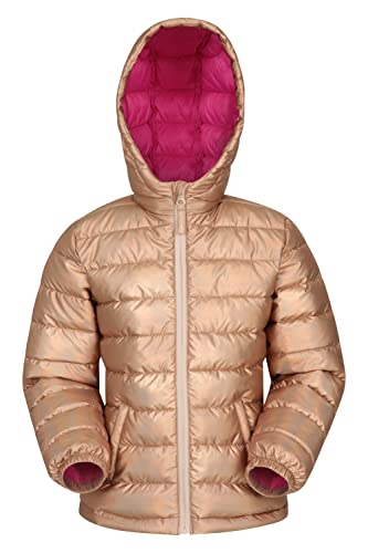 Mountain Warehouse Seasons Steppjacke für Kinder - Ultraleichte, warme, wasserdichte Steppjacke. Jungen & Mädchen Winterjacke mit Kapuze & Reißverschluss Bedruckt Navy 2-3 Jahre von Mountain Warehouse