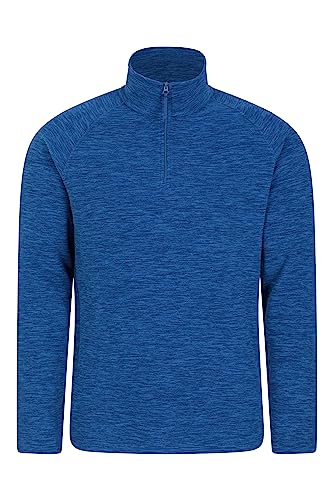 Mountain Warehouse Snowdon Herren-Fleece-Pullover - warme, leichte Fleecejacke mit Reißverschluss, zum Wandern, im Winter oder Outdoor Kobalt 4XL von Mountain Warehouse