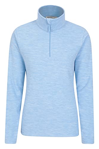 Mountain Warehouse Snowdon Melange Fleece-Pullover Damen - dünner, Warmer Winter-Pullover aus Fleece für Damen zum Laufen, Wandern, Joggen und für Sport und Outdoor Kornblau 56 von Mountain Warehouse