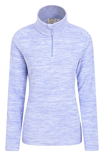 Mountain Warehouse Snowdon Melange Fleece-Pullover Damen - dünner, Warmer Winter-Pullover aus Fleece für Damen zum Laufen, Wandern, Joggen und für Sport und Outdoor Lila 38 von Mountain Warehouse