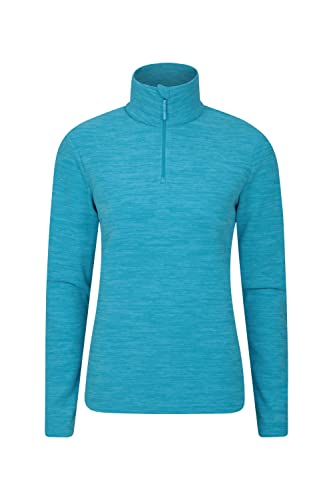 Mountain Warehouse Snowdon Melange Fleece-Pullover Damen - dünner, Warmer Winter-Pullover aus Fleece für Damen zum Laufen, Wandern, Joggen und für Sport und Outdoor Türkis 34 von Mountain Warehouse