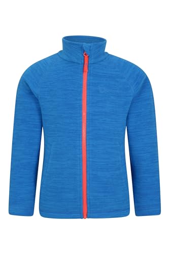 Mountain Warehouse Snowdonia Kinder-Hoodie - leichte Mädchenjacke aus Microfleece, schnell trocknend, Antipilling-Kapuzenpullover Für Jungen, Winter Blau 13 Jahre von Mountain Warehouse