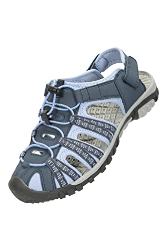 Mountain Warehouse Trek Sandalen für Damen - Shandalen mit Neoprenfutter, Strandschuhe, Flipflops mit EVA-Zwischensohle, verstellbar - Für Spaziergänge, Strand Himmel blau 39 EU von Mountain Warehouse