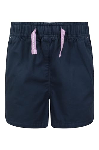 Mountain Warehouse Waterfall Kindershorts - Sommershorts aus 100% Baumwolle, leichte Kurze Hose, Atmungsaktive & mit Elastikbund- Strandshorts Für Jungen & Mädchen Marineblau 11-12 Jahre von Mountain Warehouse