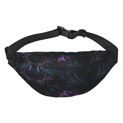 Black Mystery Stilvolle und praktische Bauchtasche für Frauen – praktische Gürteltasche für Outdoor-Aktivitäten, Laufgürteltasche, Black Mystery, Einheitsgröße von Mouxiugei