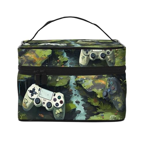 Mouxiugei Anime Gamepad tragbare Make-up-Tasche – elegante Reise-Kosmetiktasche mit großem Fassungsvermögen, Make-up-Taschen-Set, Make-up-Tasche für Frauen, Anime Gamepad, Einheitsgröße von Mouxiugei