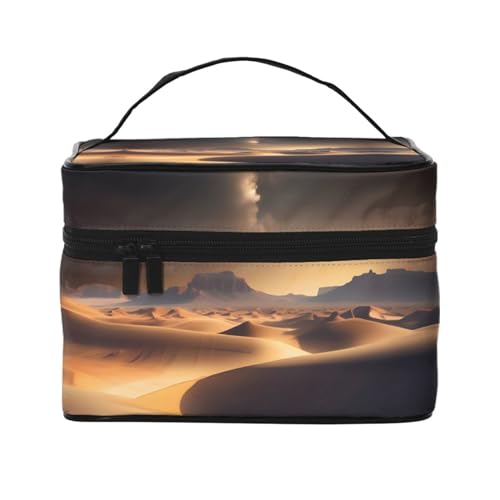 Mouxiugei Desert Stars tragbare Make-up-Tasche – elegante Reise-Kosmetiktasche mit großem Fassungsvermögen, Make-up-Taschen-Set, Make-up-Tasche für Frauen, Desert Stars, Einheitsgröße von Mouxiugei