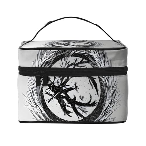 Mouxiugei The Abstractionist Tree tragbare Make-up-Tasche – elegante Reise-Kosmetiktasche mit großem Fassungsvermögen, Make-up-Taschen-Set, Make-up-Tasche für Frauen, Der abstraktionistische Baum, von Mouxiugei