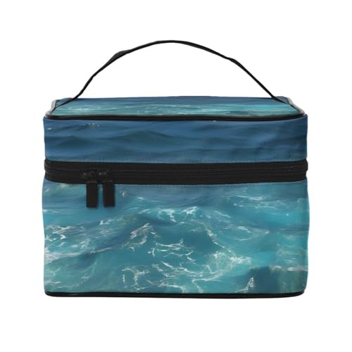 Mouxiugei The Deep Ocean tragbare Make-up-Tasche – elegante Reise-Kosmetiktasche mit großem Fassungsvermögen, Make-up-Taschen-Set, Make-up-Tasche für Frauen, Der tiefe Ozean, Einheitsgröße von Mouxiugei