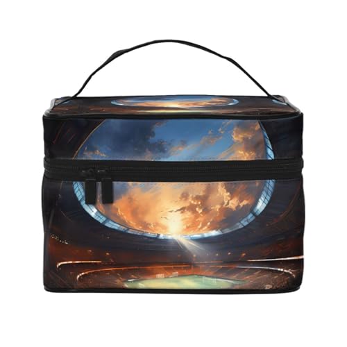 Mouxiugei Wunderbare tragbare Make-up-Tasche mit Fußballspiel – elegante Reise-Kosmetiktasche mit großem Fassungsvermögen, Make-up-Taschen-Set, Make-up-Tasche für Frauen, Wunderbares Fußball-Spiel, von Mouxiugei