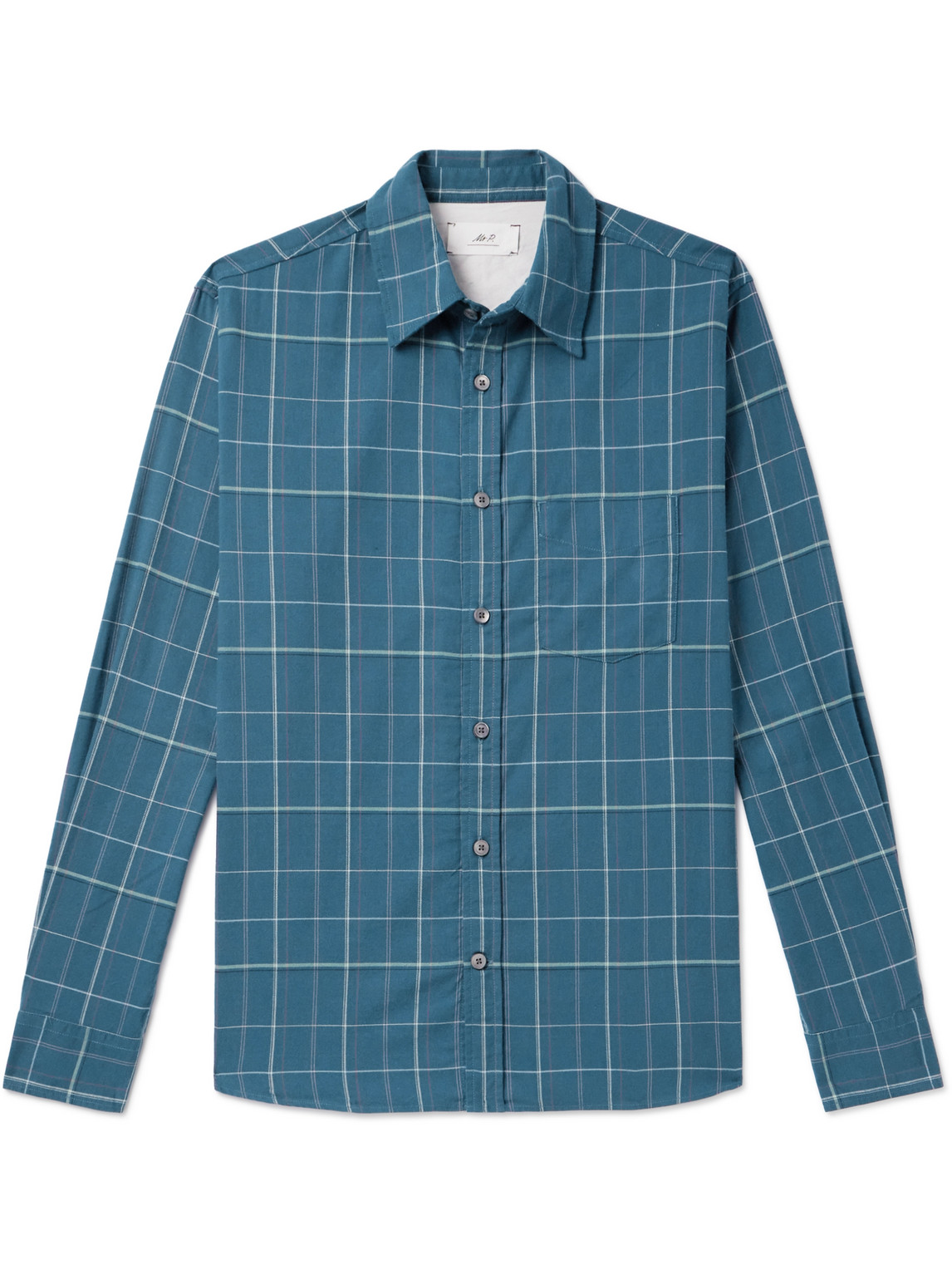 Mr P. - Checked Organic Cotton-Twill Shirt - Men - Blue - S von Mr P.