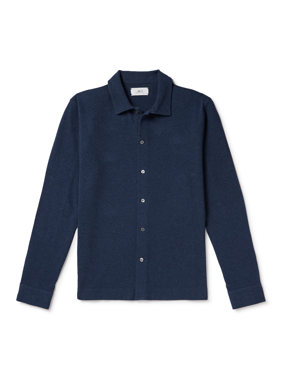 Mr P. - Double-Faced Cotton-Blend Jersey Overshirt - Men - Blue - XS von Mr P.