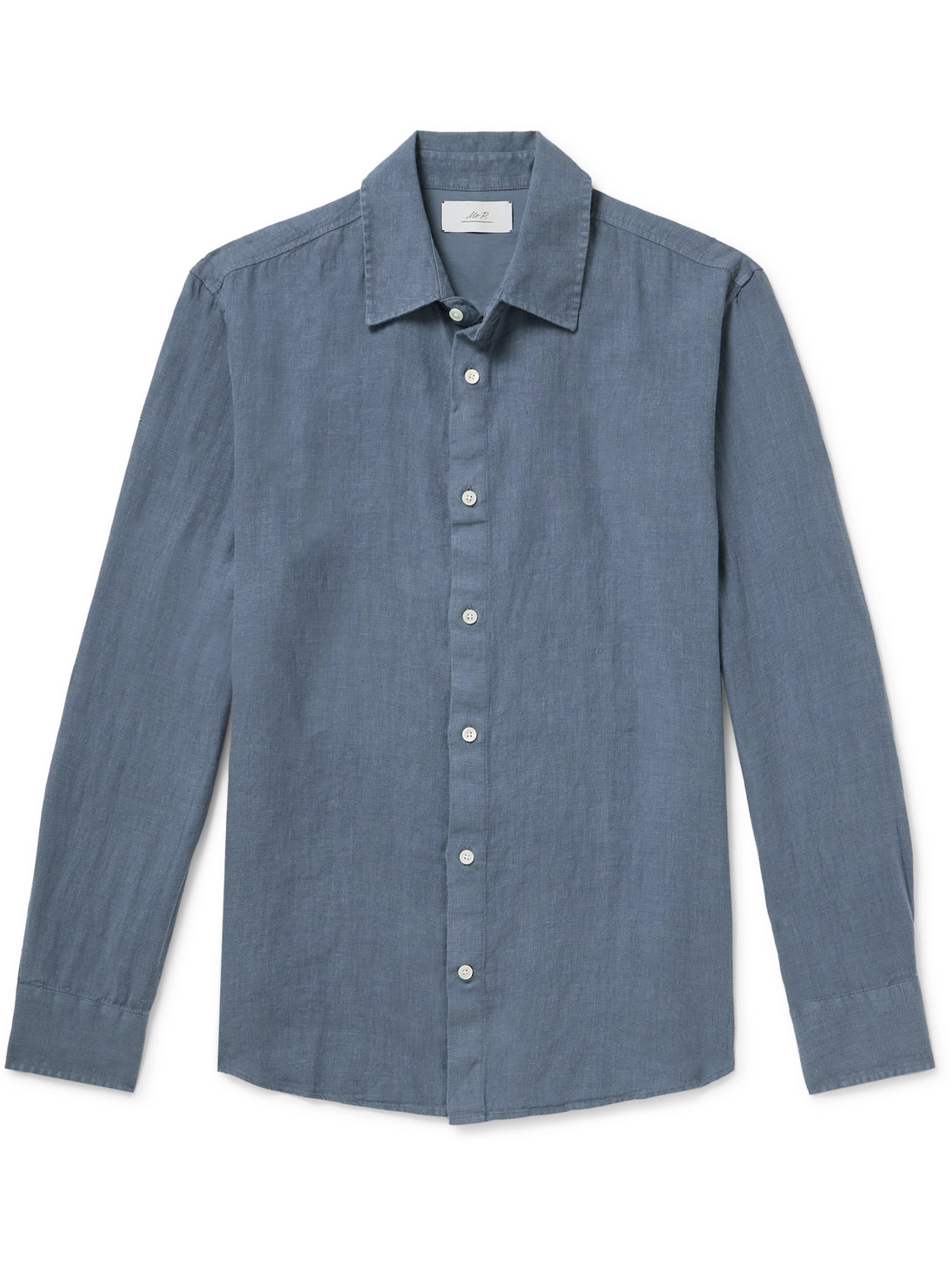 Mr P. - Linen Shirt - Men - Blue - XS von Mr P.