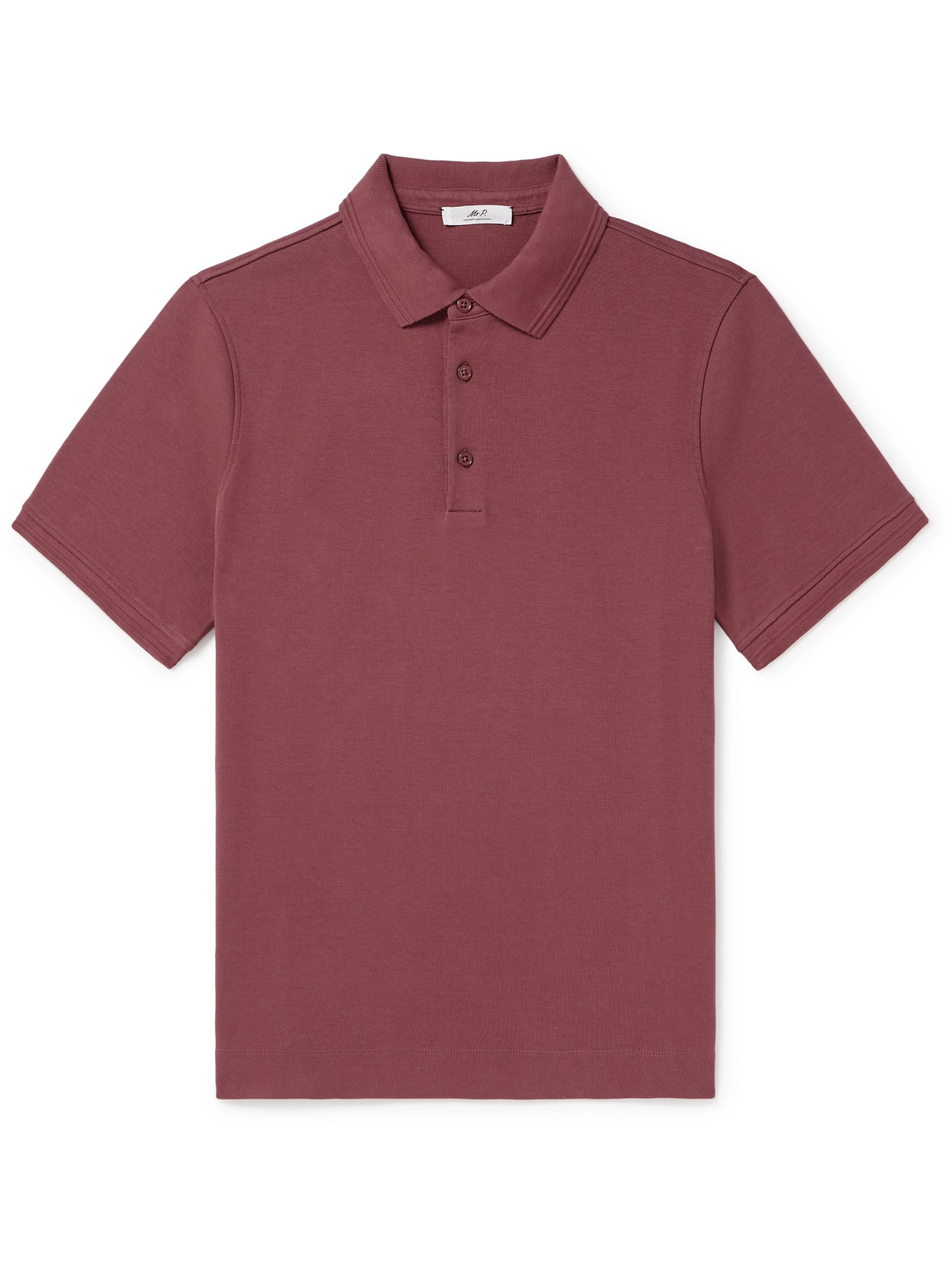 Mr P. - Organic Cotton-Piqué Polo Shirt - Men - Red - L von Mr P.