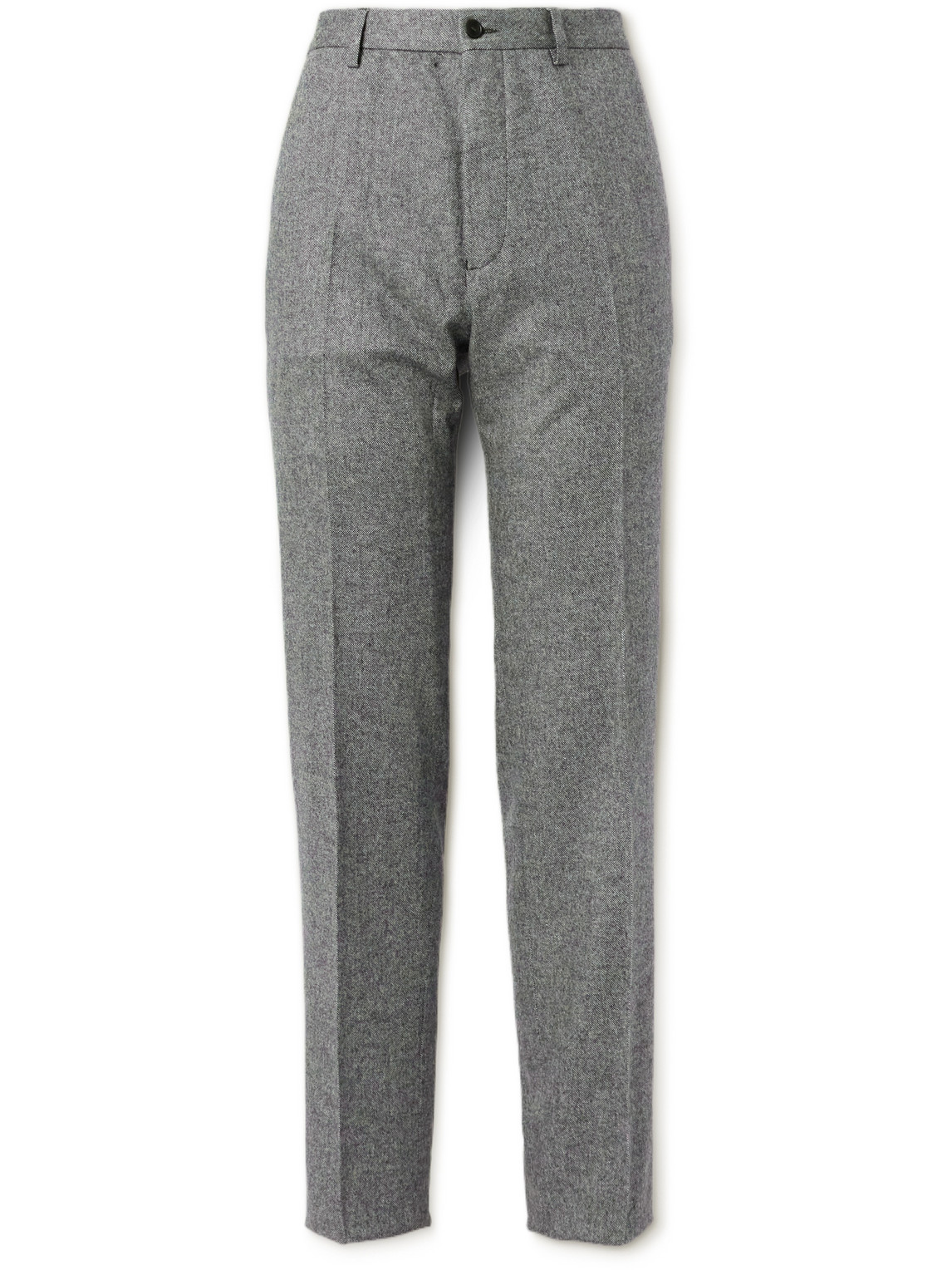 Mr P. - Phillip Tapered Pleated Wool-Blend Trousers - Men - Gray - 34 von Mr P.