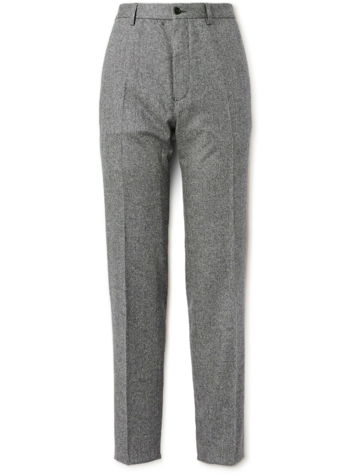 Mr P. - Phillip Tapered Pleated Wool-Blend Trousers - Men - Gray - 38 von Mr P.