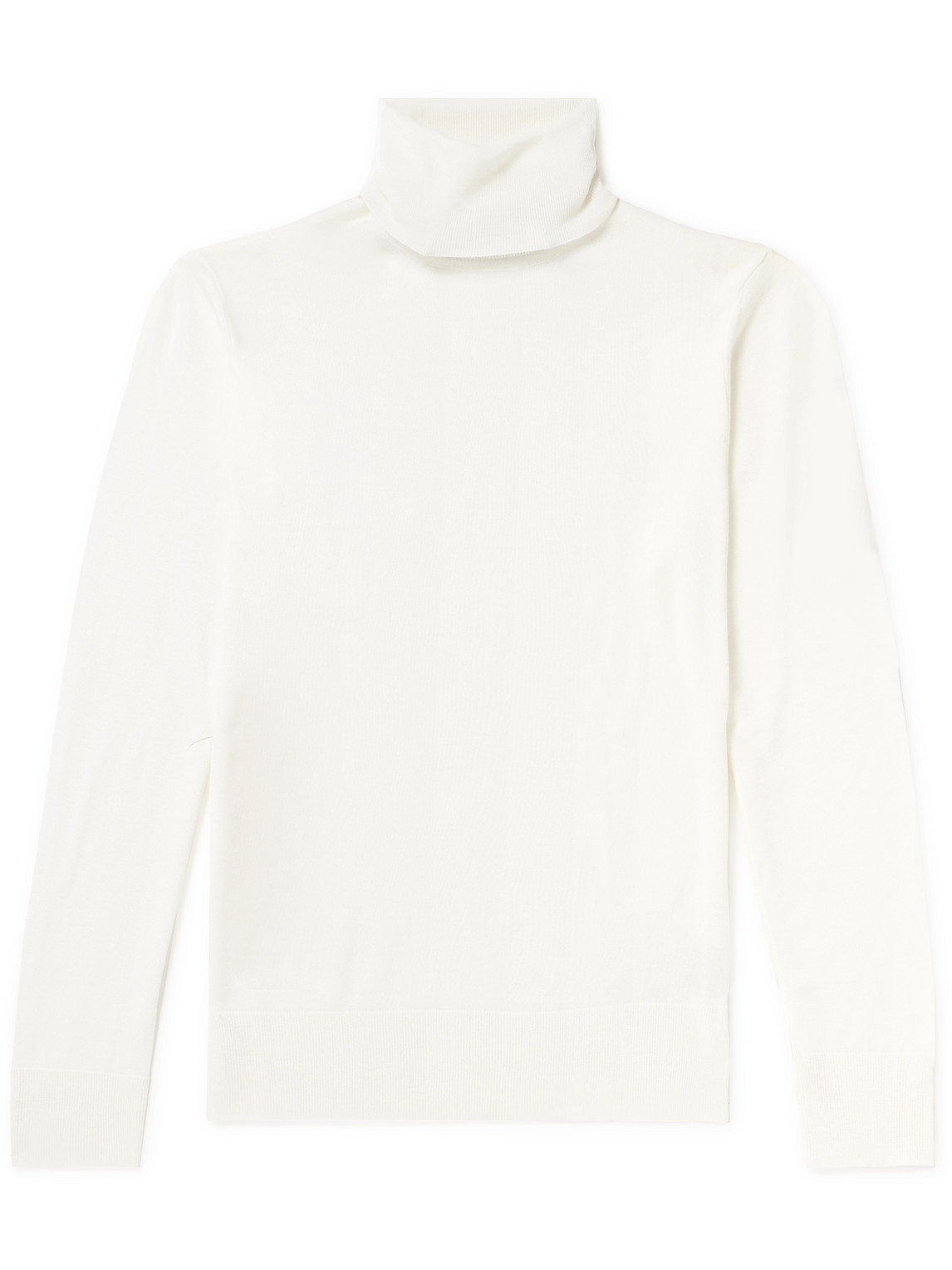 Mr P. - Slim-Fit Merino Wool Rollneck Sweater - Men - White - S von Mr P.