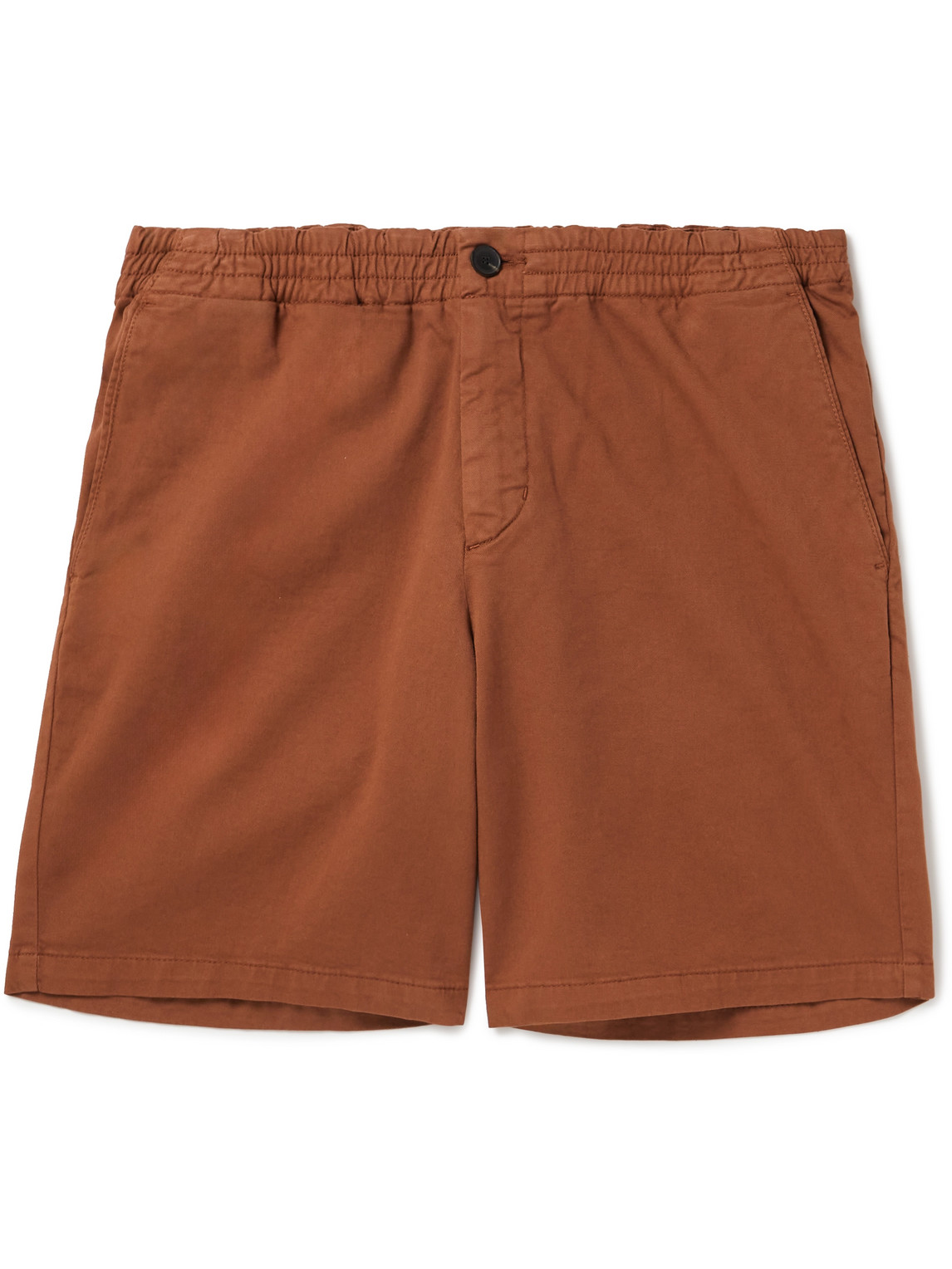 Mr P. - Straight-Leg Garment-Dyed Organic Cotton-Blend Twill Shorts - Men - Red - 34 von Mr P.