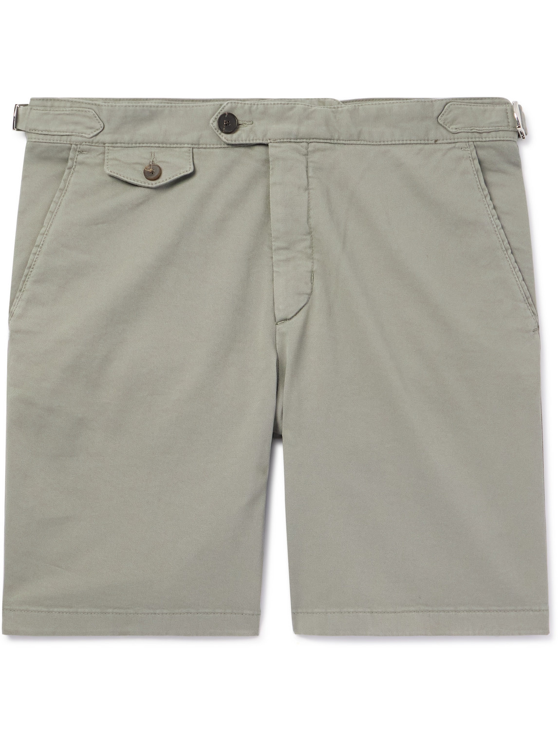 Mr P. - Straight-Leg Organic Cotton-Blend Twill Bermuda Shorts - Men - Gray - 34 von Mr P.