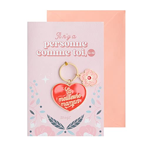 Mr. Wonderful - Karte mit Schlüsselanhänger - Es gibt niemand wie du, du bist die beste Mama, Rosa, one size von Mr. Wonderful