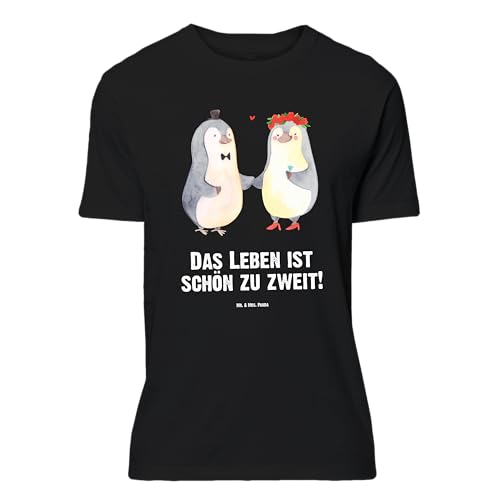 Mr. & Mrs. Panda Größe L T-Shirt Pinguin Heirat - Geschenk, just Married, Schlafshirt, Frau, Frauen, Freundin, Liebe, Bräutigam, Ehefrau, von Mr. & Mrs. Panda