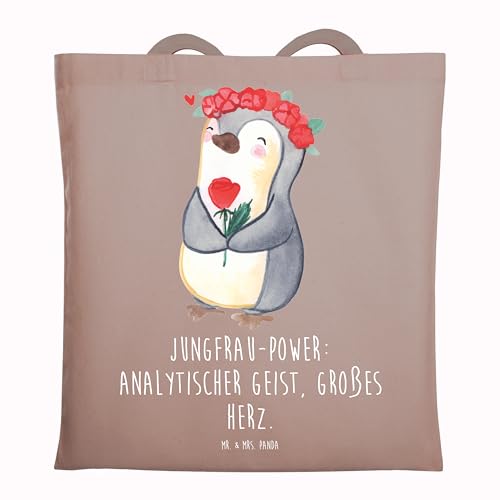 Mr. & Mrs. Panda Tragetasche Jungfrau Astrologie - Geschenk, Beuteltasche, Sternzeichen, Stoffbeutel, Tierkreiszeichen, Geschenke für Frauen, von Mr. & Mrs. Panda