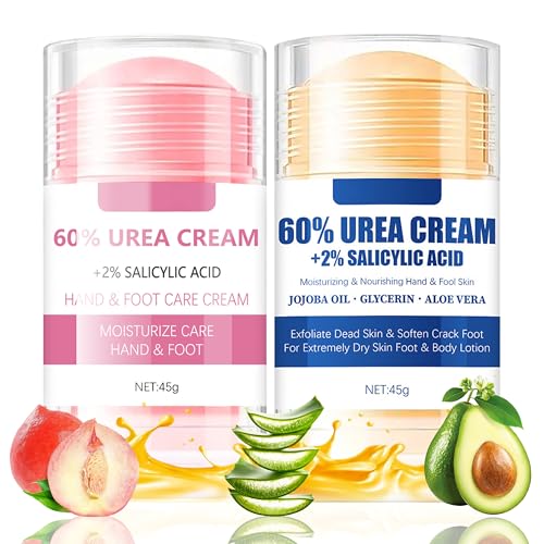 Hydrating and Anti-Cracking Foot Cream, 2Pcs Urea 60% Fußcreme Stick, Aloe Vera & Pfirsich Hornhautentferner Creme Fußpflegecreme für Trockene, Rissige Füße, Fersen, Ellbogen, Handcreme, Bodylotion Hydrating and Anti-Cracking Foot Cream, 2Pcs Urea 60% Fußcreme Stick, Aloe Vera & Pfirsich Hornhautentferner Creme Fußpflegecreme für Trockene, Rissige Füße, Fersen, Ellbogen, Handcreme, Bodylotion von MrCuvaryas