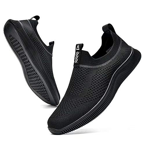 MrToNo Slip On Sneakers Herren Damen Turnschuhe Sportschuhe Fitness Sporthalle Freizeitschuhe Atmungsaktiv Leichtgewichts Joggingschuhe Straßenlaufschuhe Bequem Laufschuhe Outdoor Walkingschuhe-HEI-42 von MrToNo