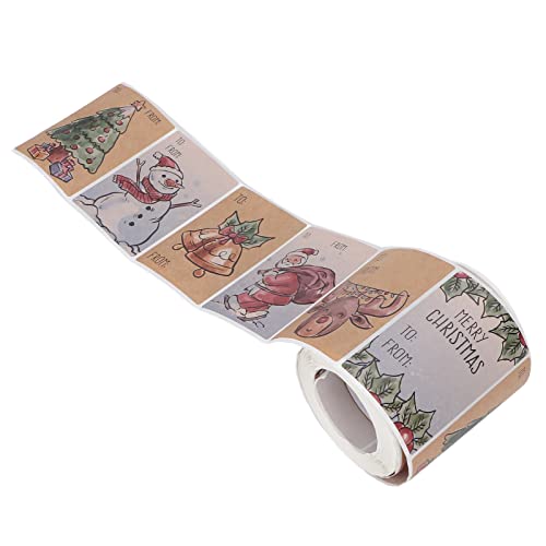 Weihnachtsaufkleber, 6 Designs, 250 Dekorative Weihnachtsetiketten für Karten, Geschenkumschläge, Schachteln von Mrisata