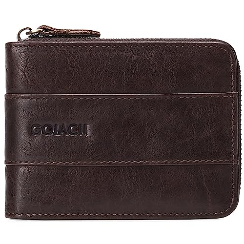 Leder Geldbörse Herren mit RFID-Schutz - Credit Card Holder Geldbeutel Herren - Slim Portemonnaie für Herren - Wallet Men -16 Kartenschlitz -brieftasche -geldtasche Querformat Portmonee,Coffee von MsiDtsoy