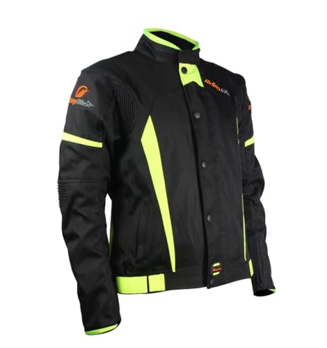 Msport Wasserdichte Motorradjacke Herren, komplette Motorradjacke und -hose mit herausnehmbarem Thermofutter und Schutz - Schwarz L von Msport