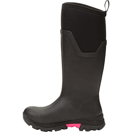 Muck Boots Damen Arctic Ice großer Achat Gummistiefel, Schwarz Hot Pink, 36 EU von Muck Boots